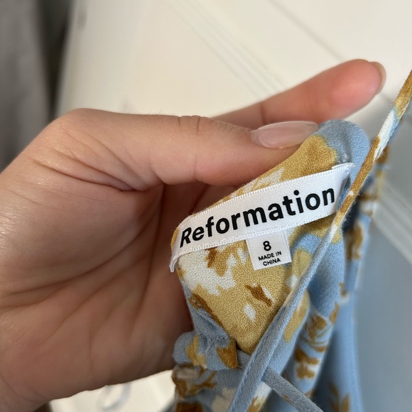 Reformation Dover Print Floral Dress Size 8 - Picture 6 of 7